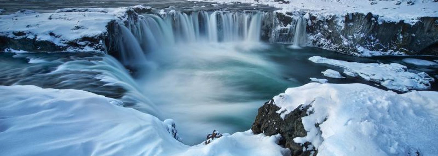 Wonderful Ice Water Falls