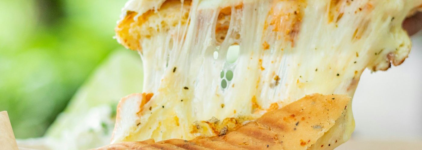 cheesy sandwich stretched