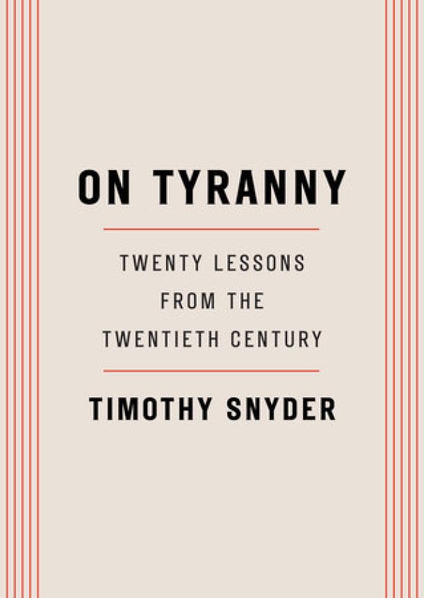 on Tyranny book cover, by Snyder
