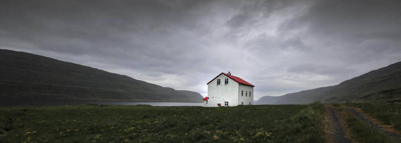 iceland isolated house, outdoors