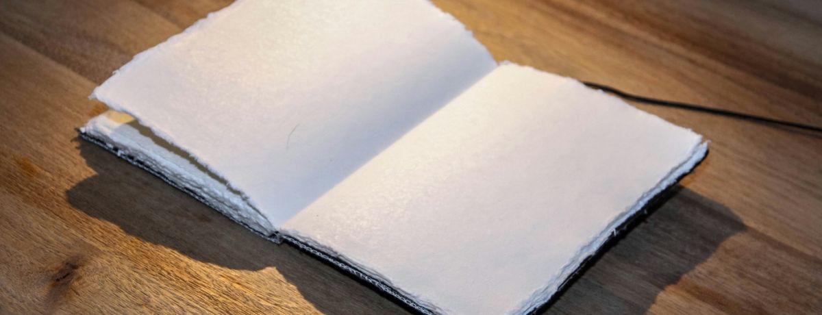 empty book on table, indoors