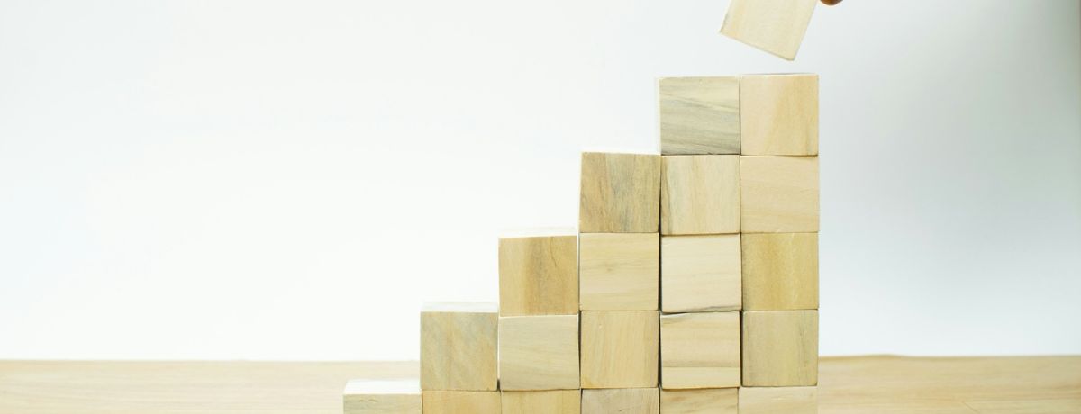 stacking wooden blocks