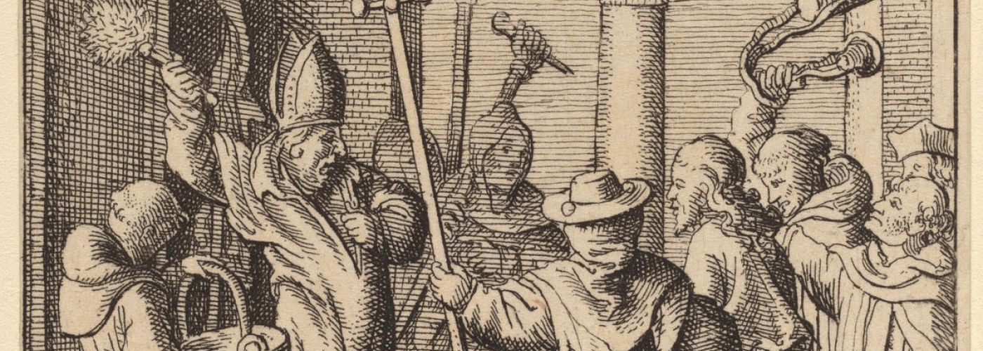 Jesus before Caiaphas, Wenceslaus Hollar (artist) Bohemian, 1607 - 1677