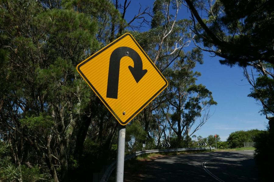 turnaround sign, outdoors