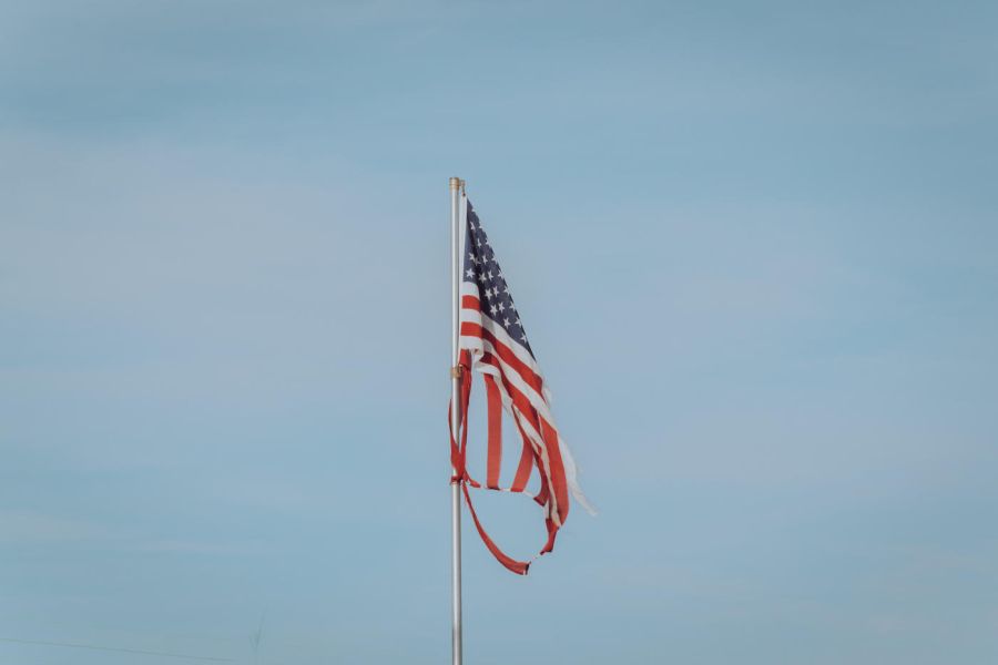 Damaged American Flag