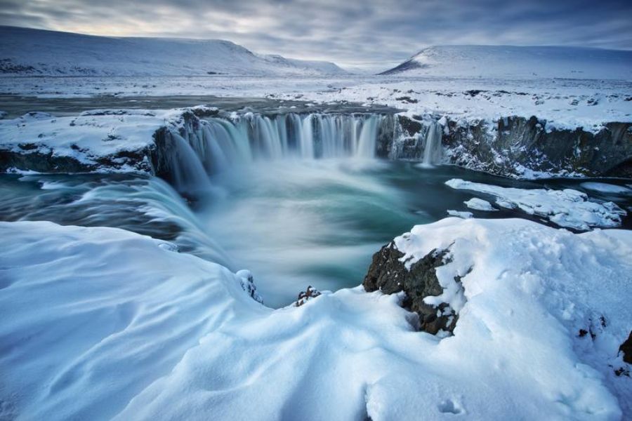 Wonderful Ice Water Falls