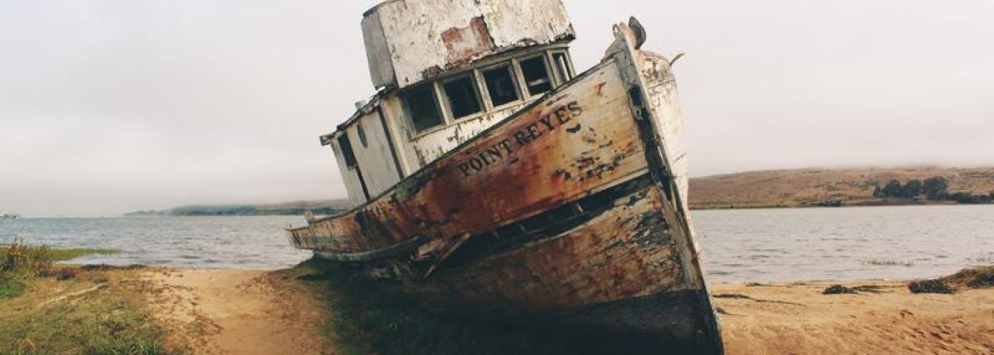 Beached Boat | Sandbar near water