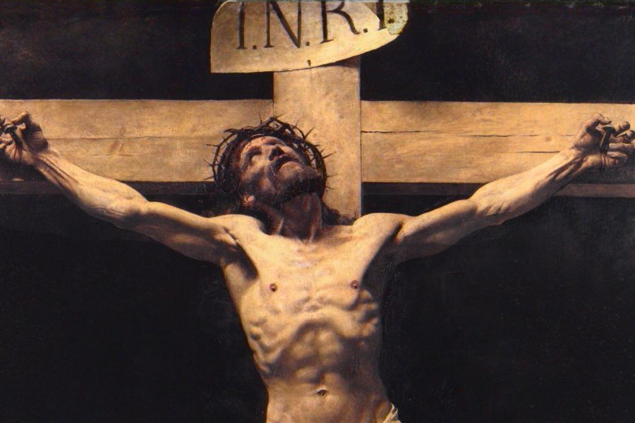 jesus crucified painting