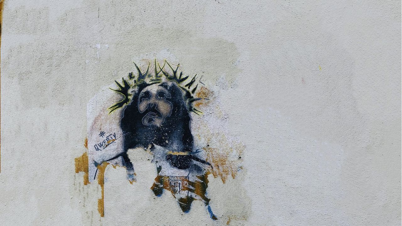 jesus painting crown of thorns