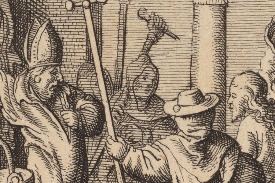 Jesus before Caiaphas , Wenceslaus Hollar (artist) Bohemian, 1607 - 1677