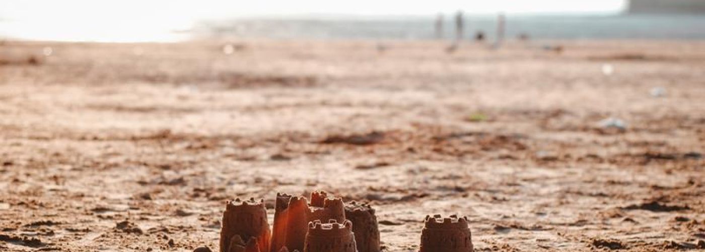 Beach sandcastle