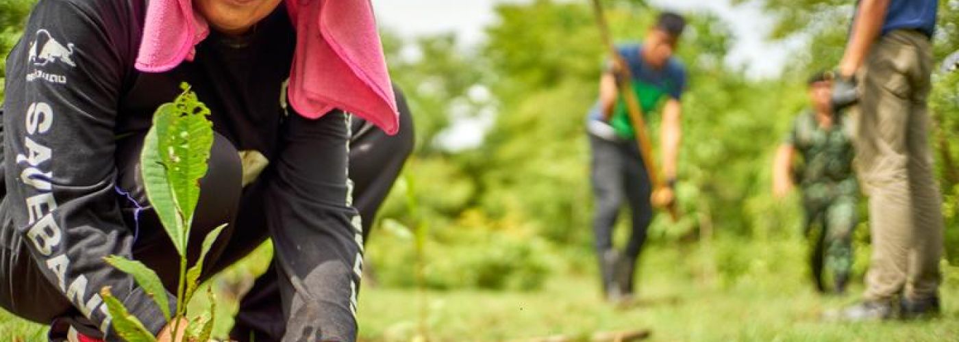 woman gardening