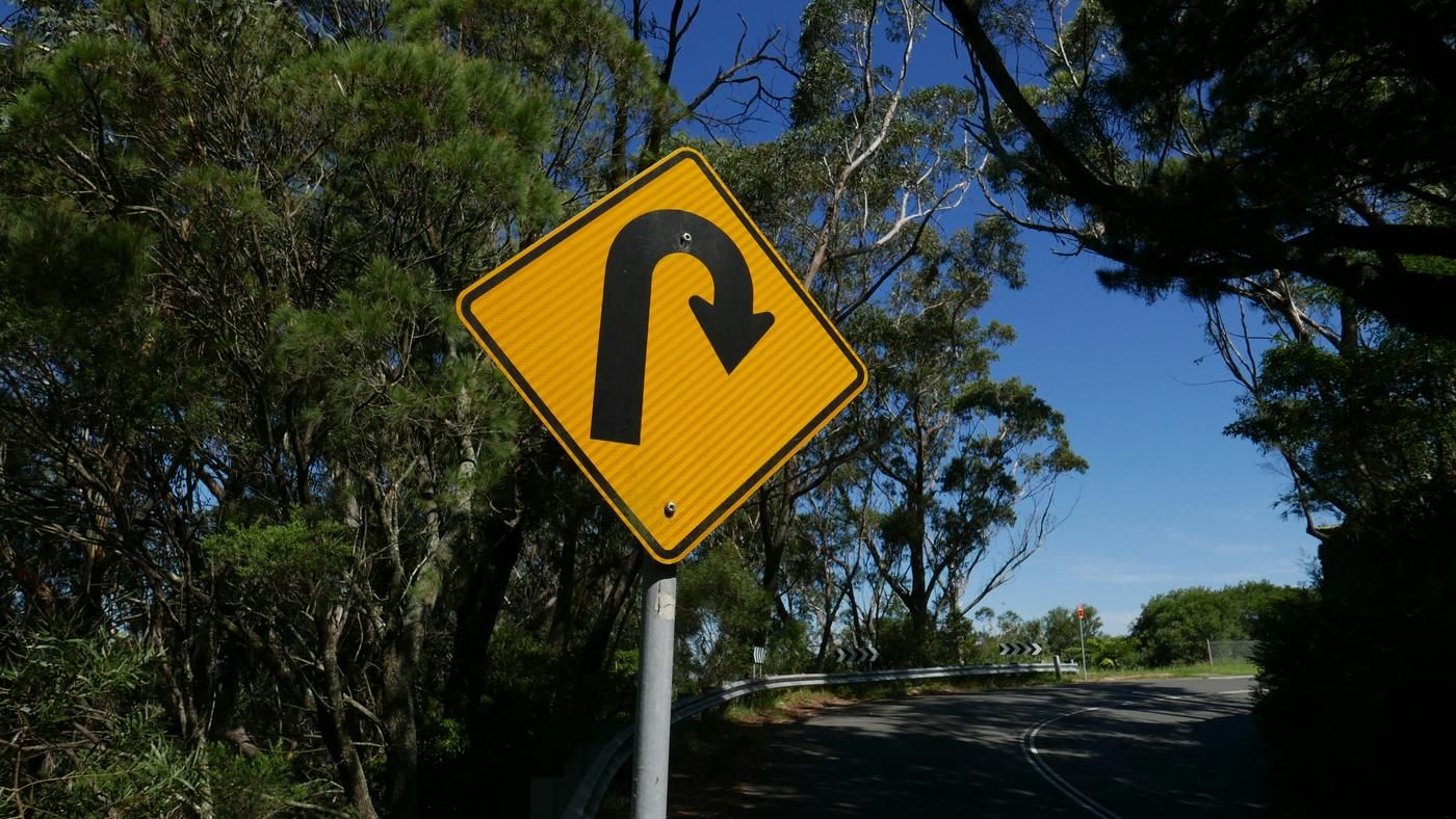 turnaround sign, outdoors