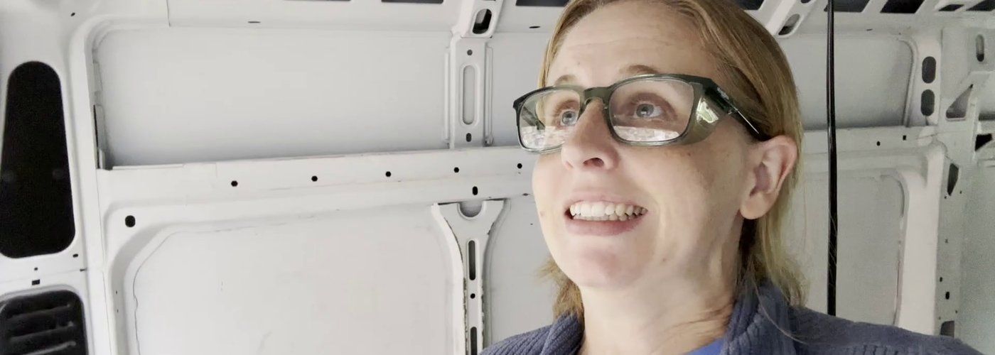 cait montoya inside of the van