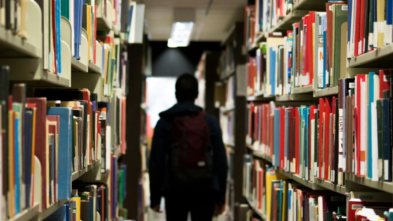 middle schooler, library